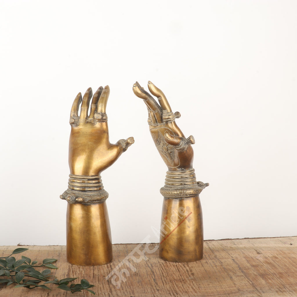 Brass Ritual Hands Sculpture