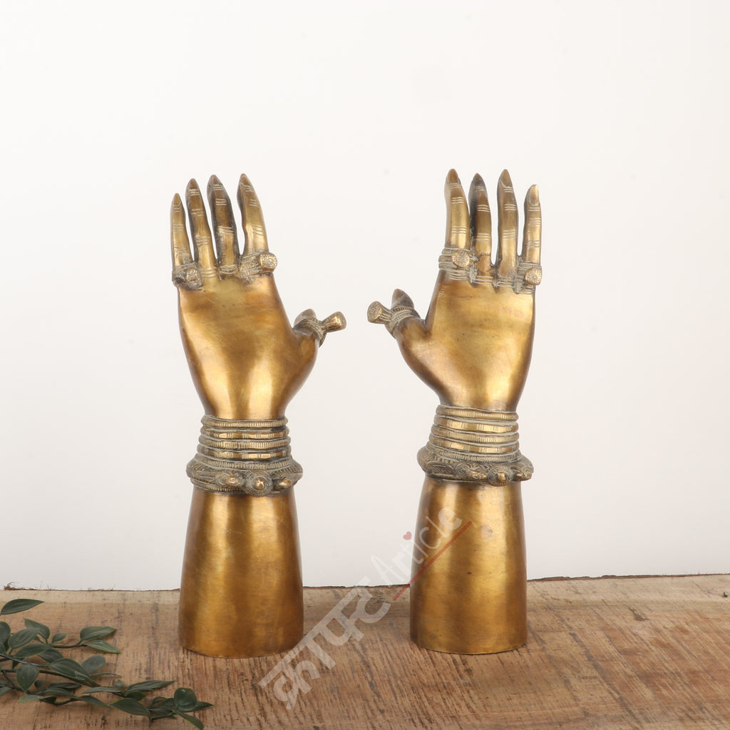 Brass Ritual Hands Sculpture