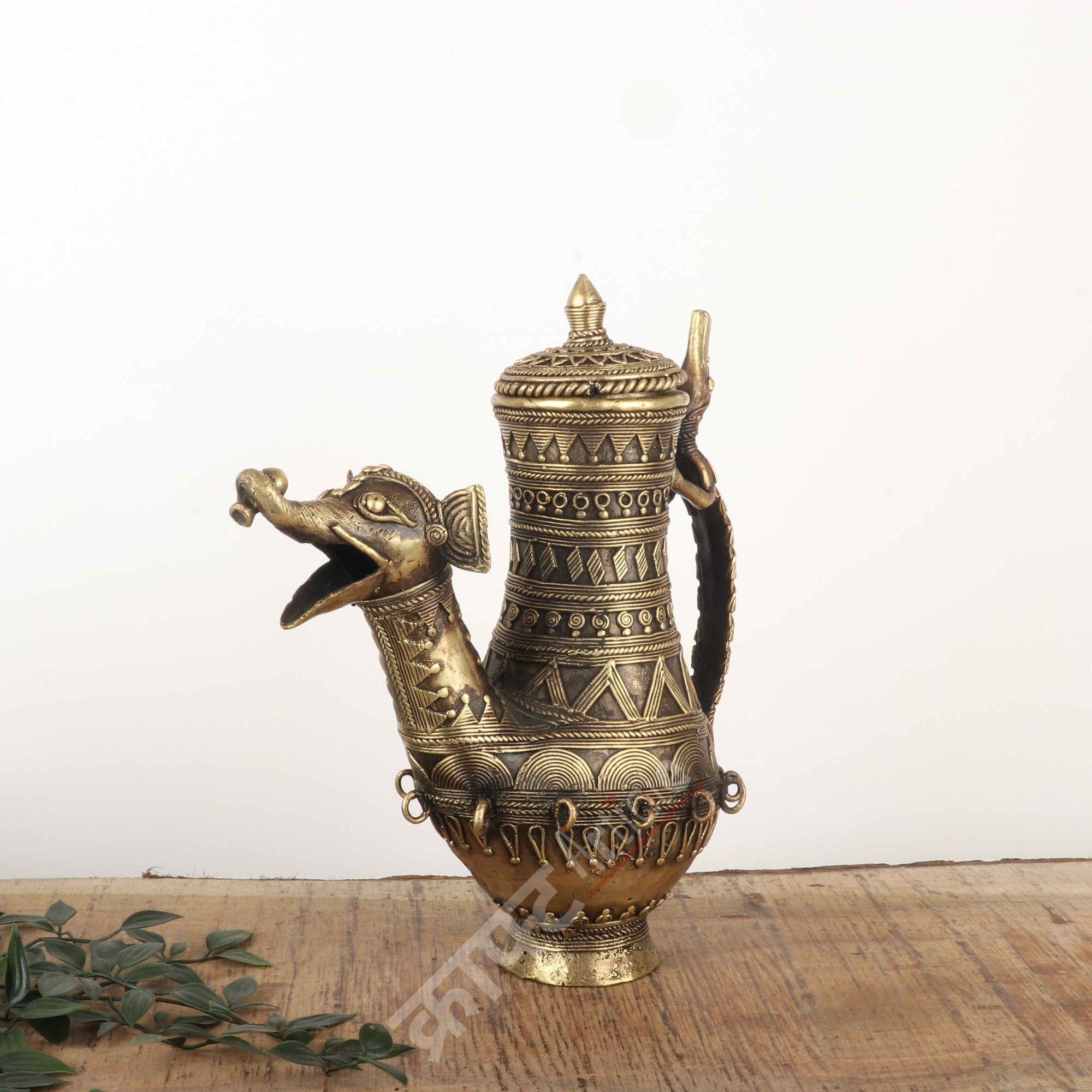 Tribal Brass Décor Kettle