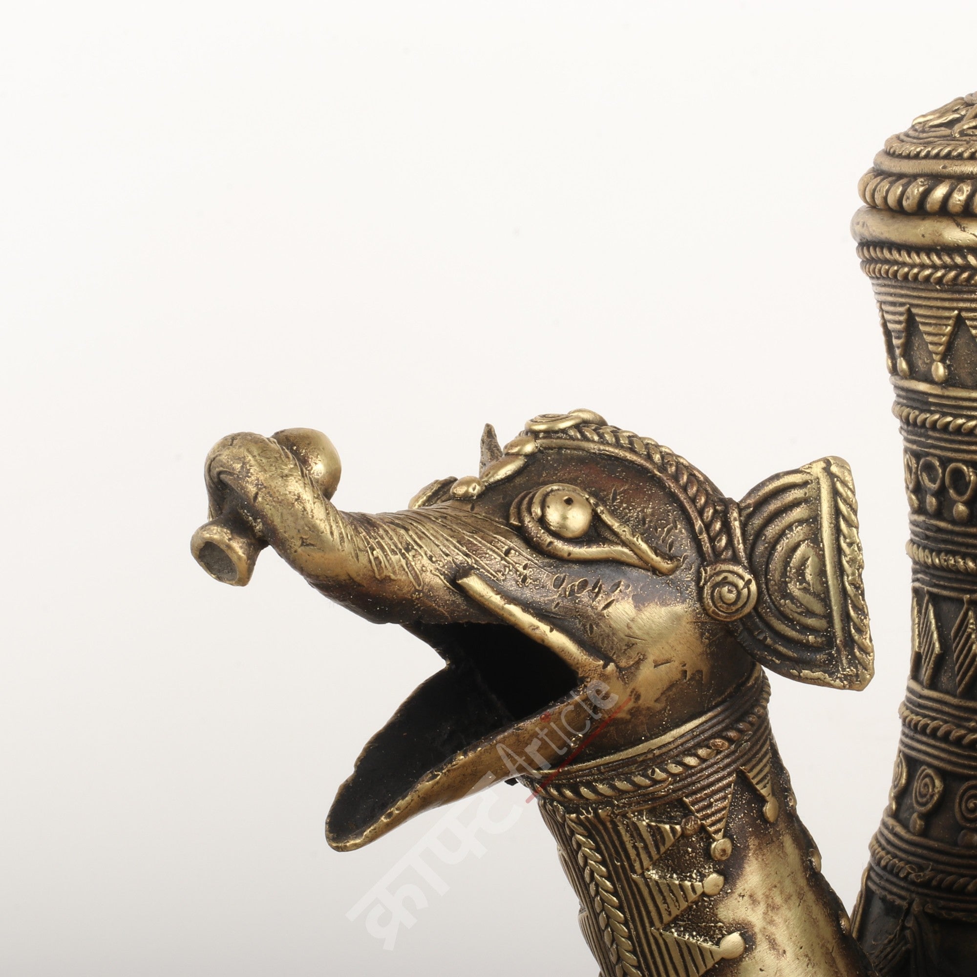 Tribal Brass Décor Kettle