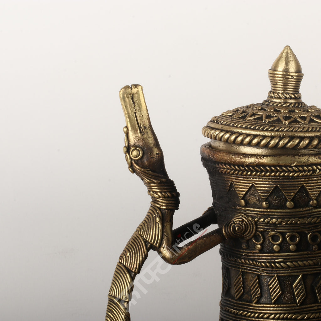 Tribal Brass Décor Kettle
