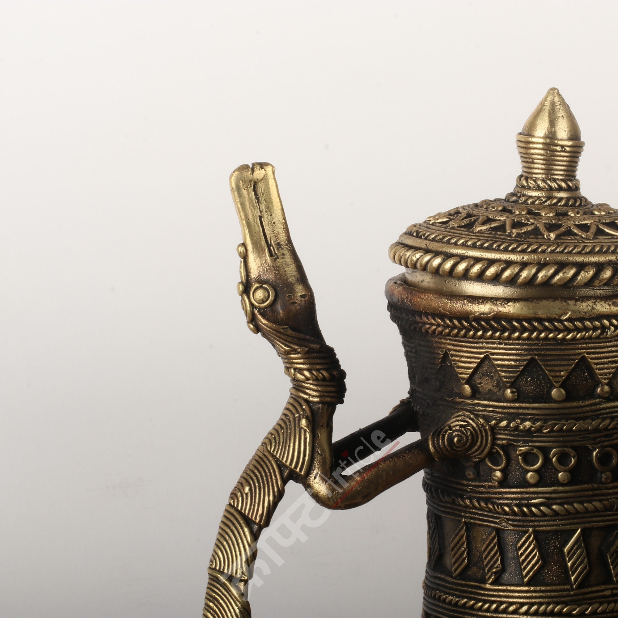 Tribal Brass Décor Kettle