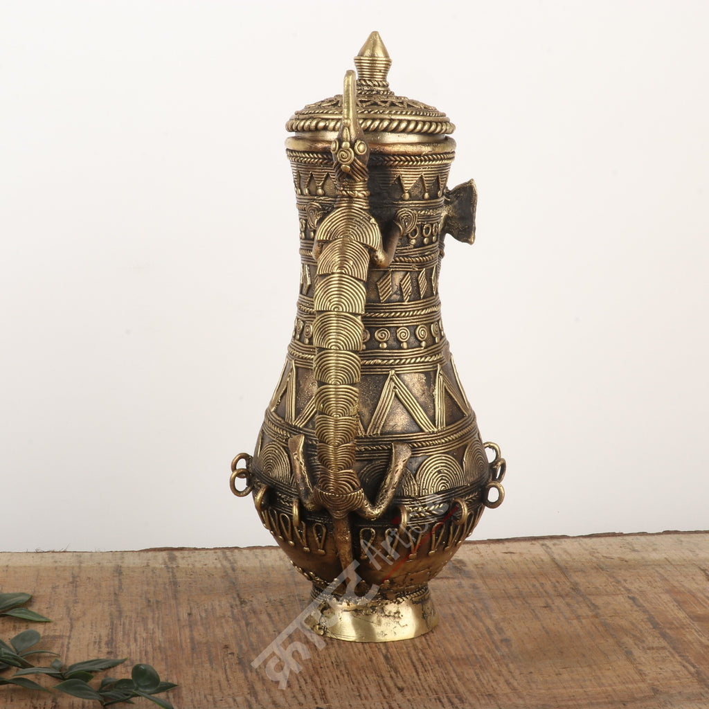 Tribal Brass Décor Kettle