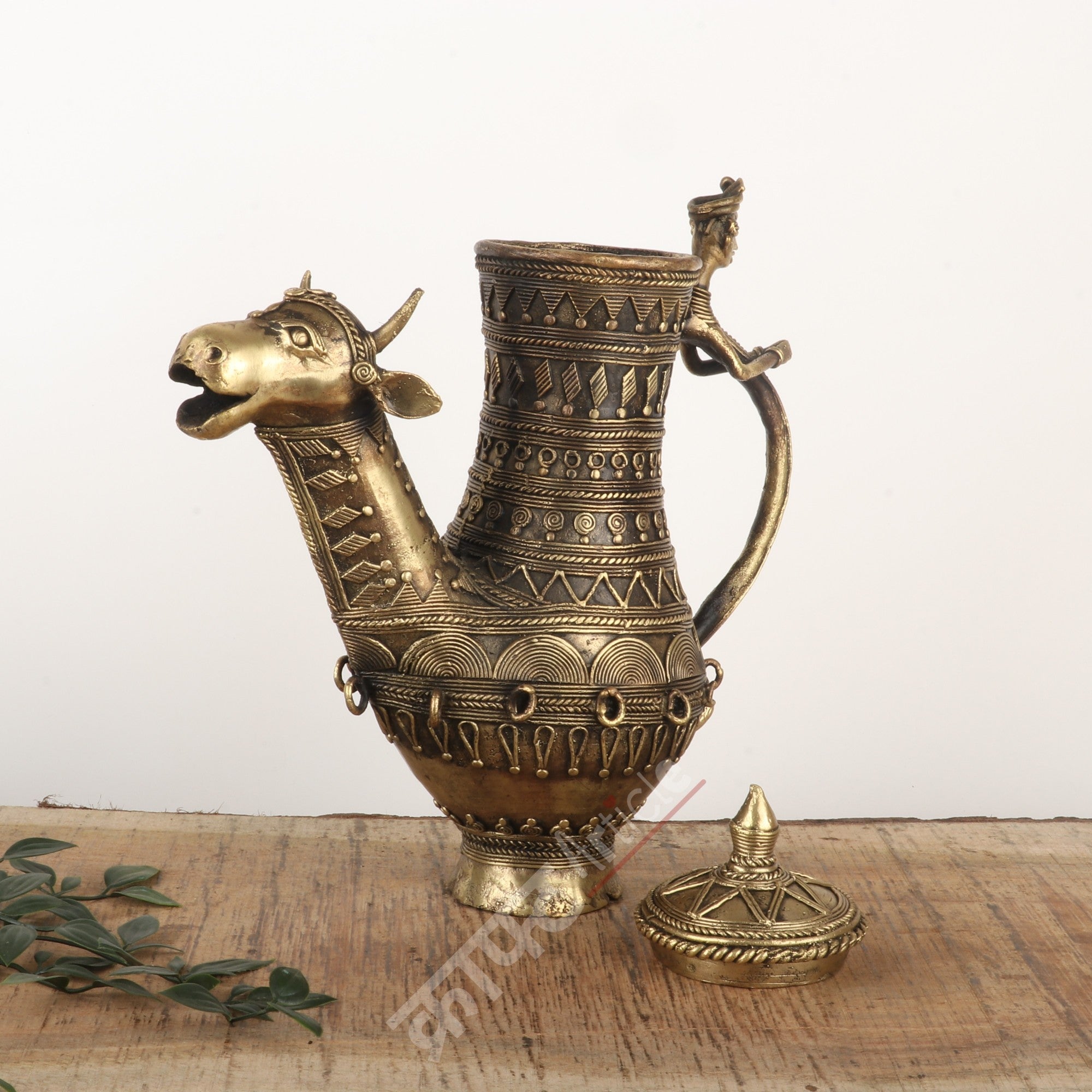 Tribal Brass Decorative Kettle