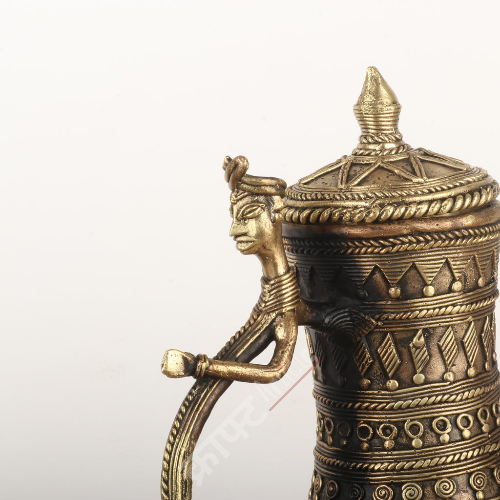 Tribal Brass Decorative Kettle
