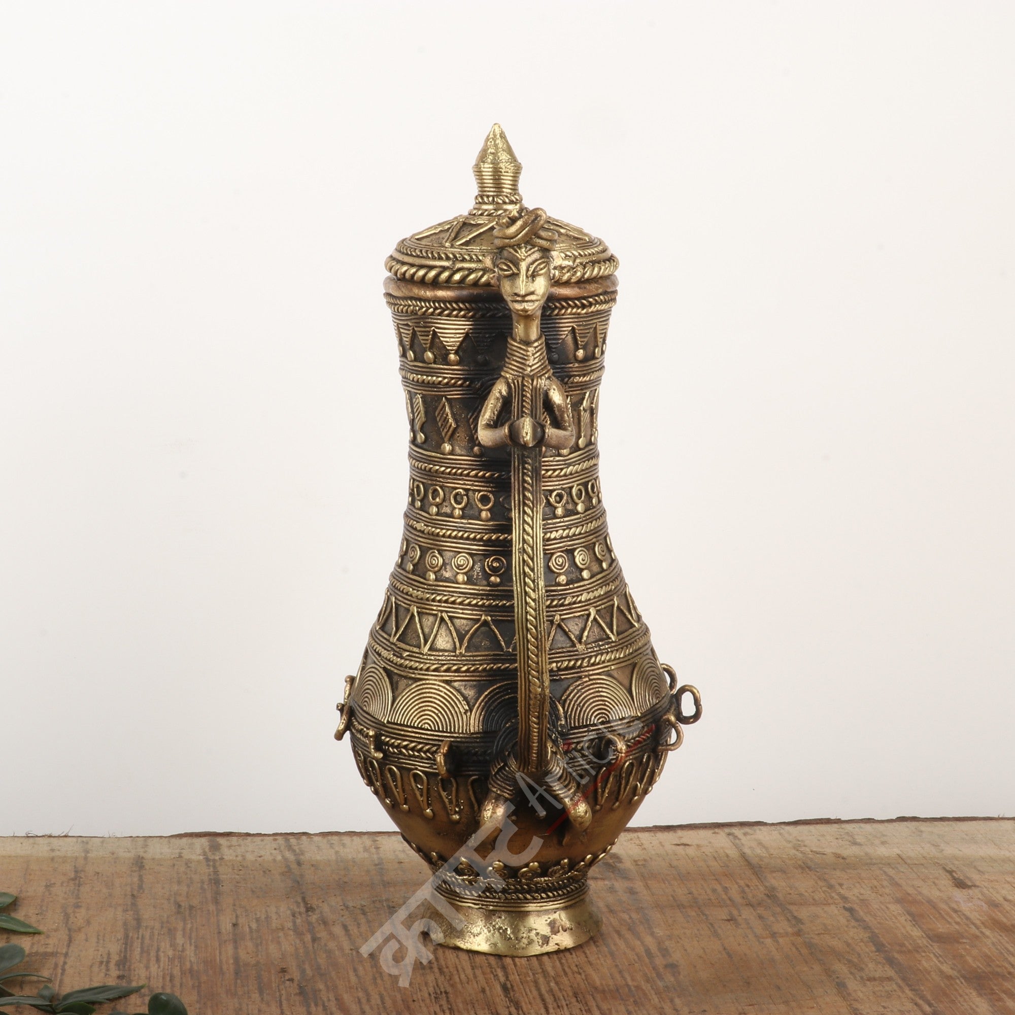 Tribal Brass Decorative Kettle