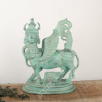 Brass Kamdhenu Cow & Calf Sculpture