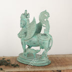 Brass Kamdhenu Cow & Calf Sculpture