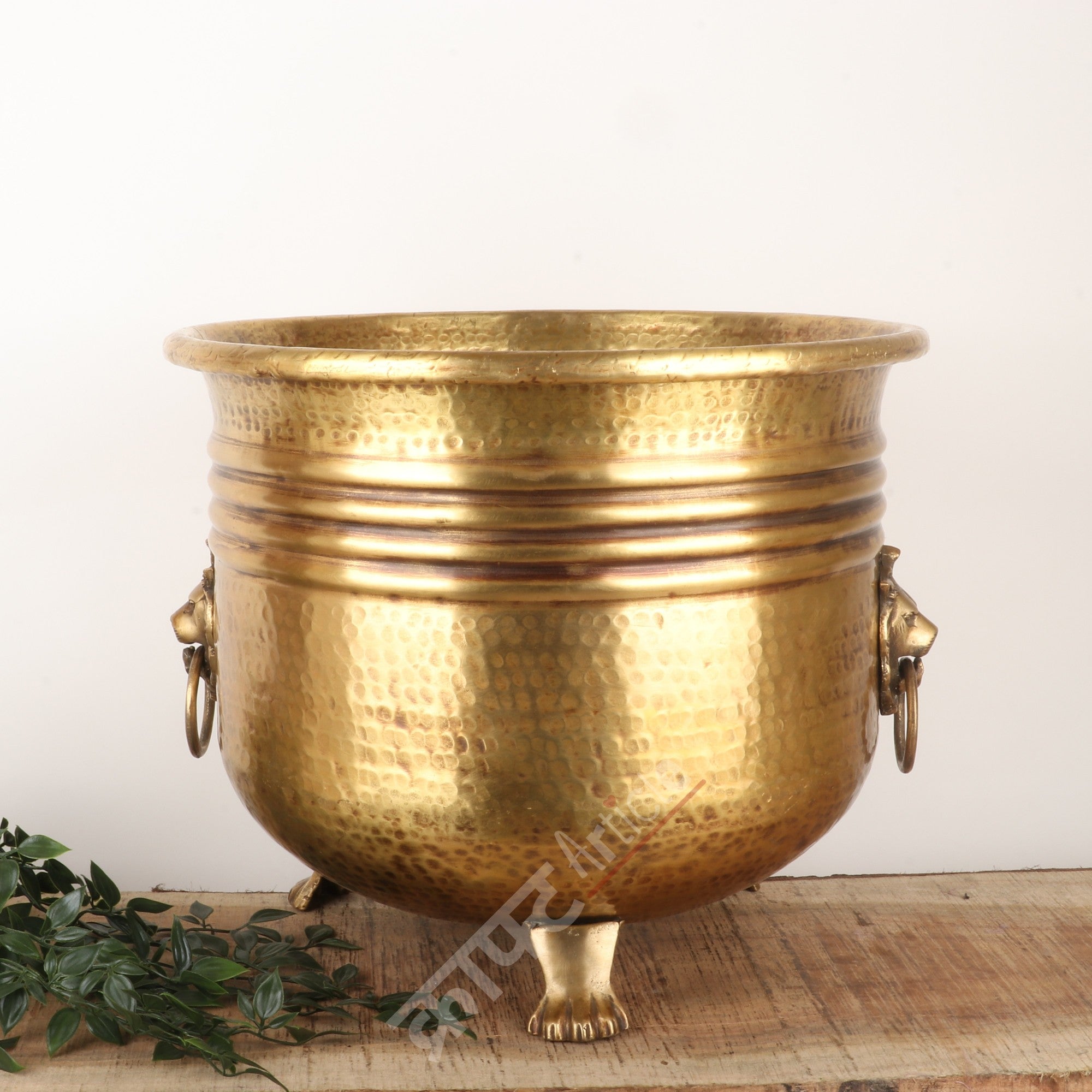Handmade Brass Sheet Planter 15"