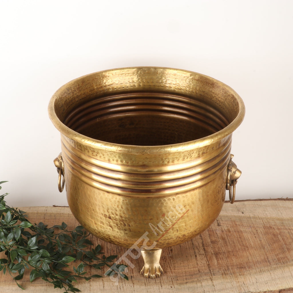 Handmade Brass Sheet Planter 15"