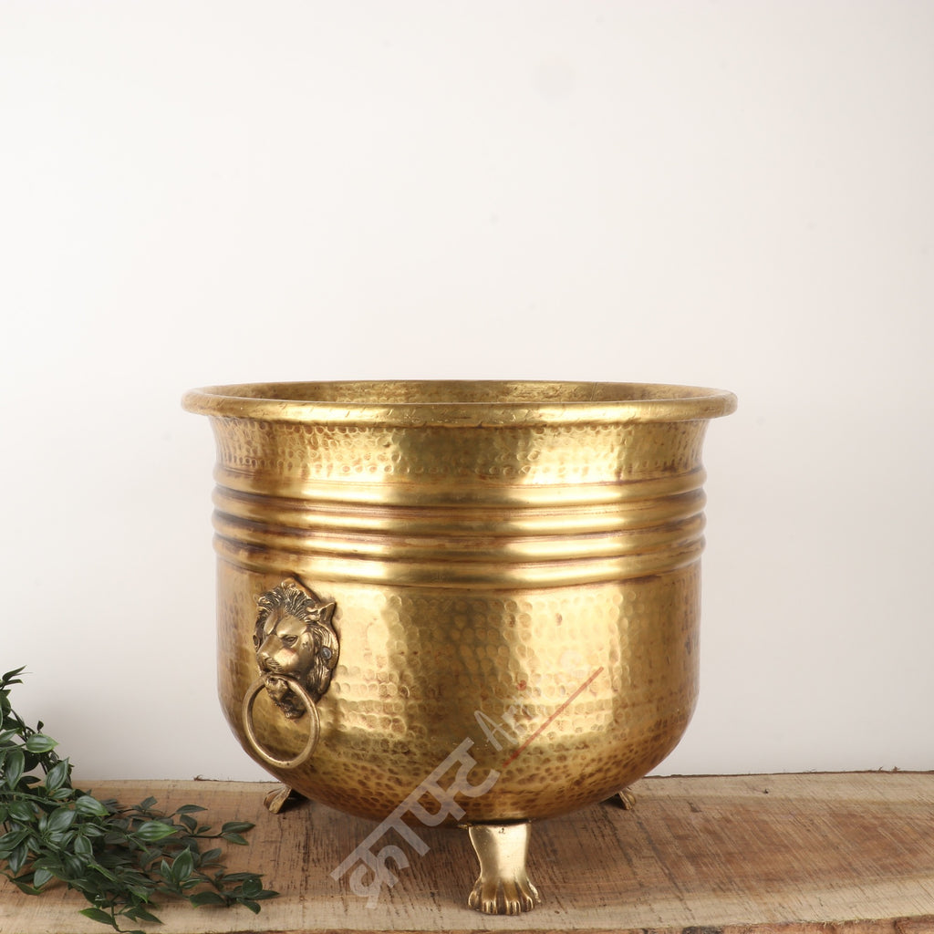 Handmade Brass Sheet Planter 15"