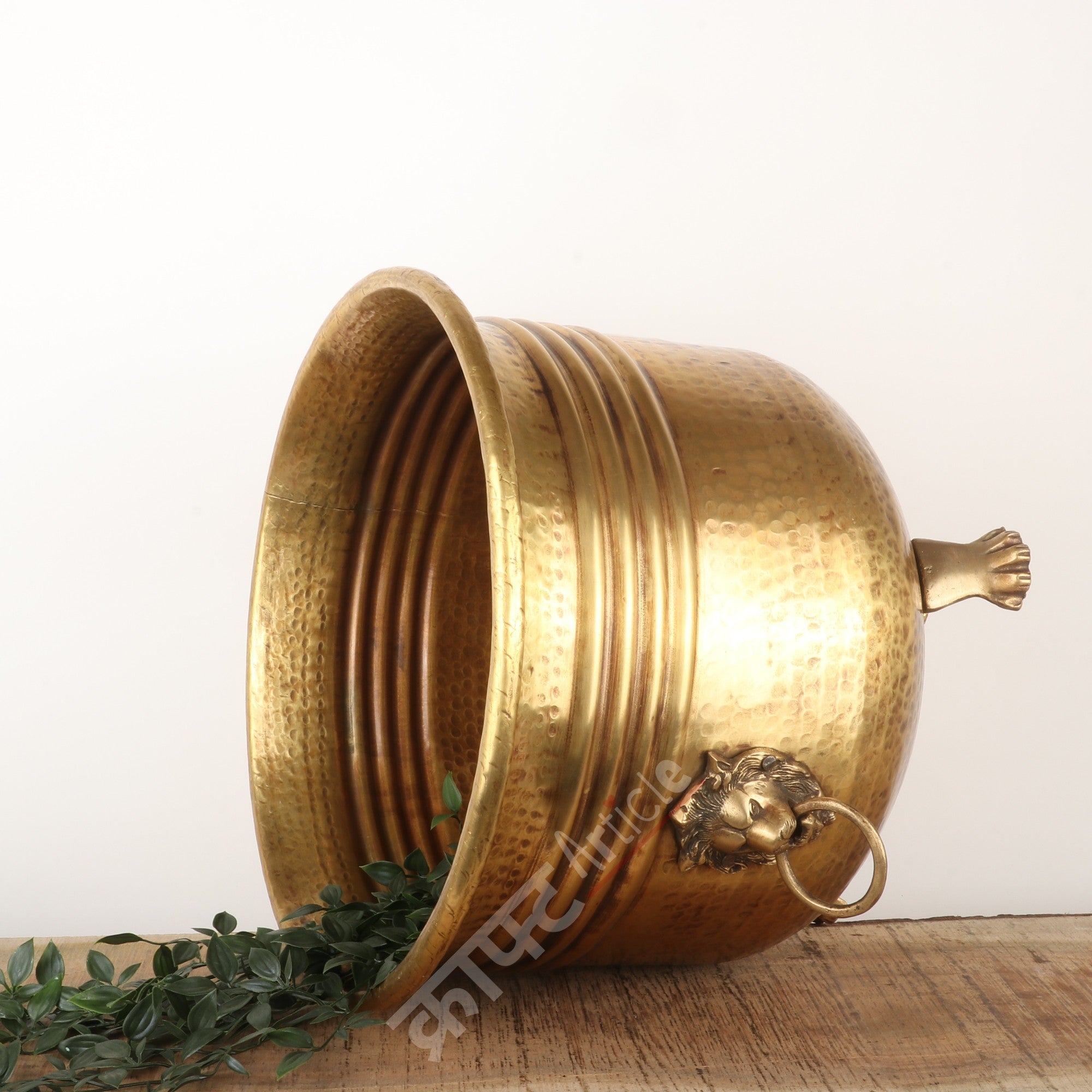 Handmade Brass Sheet Planter 15"