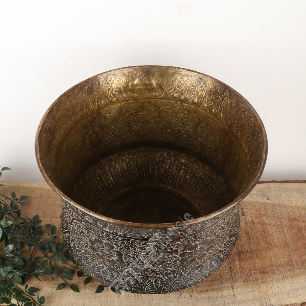 Handmade Brass Sheet Planter 13"