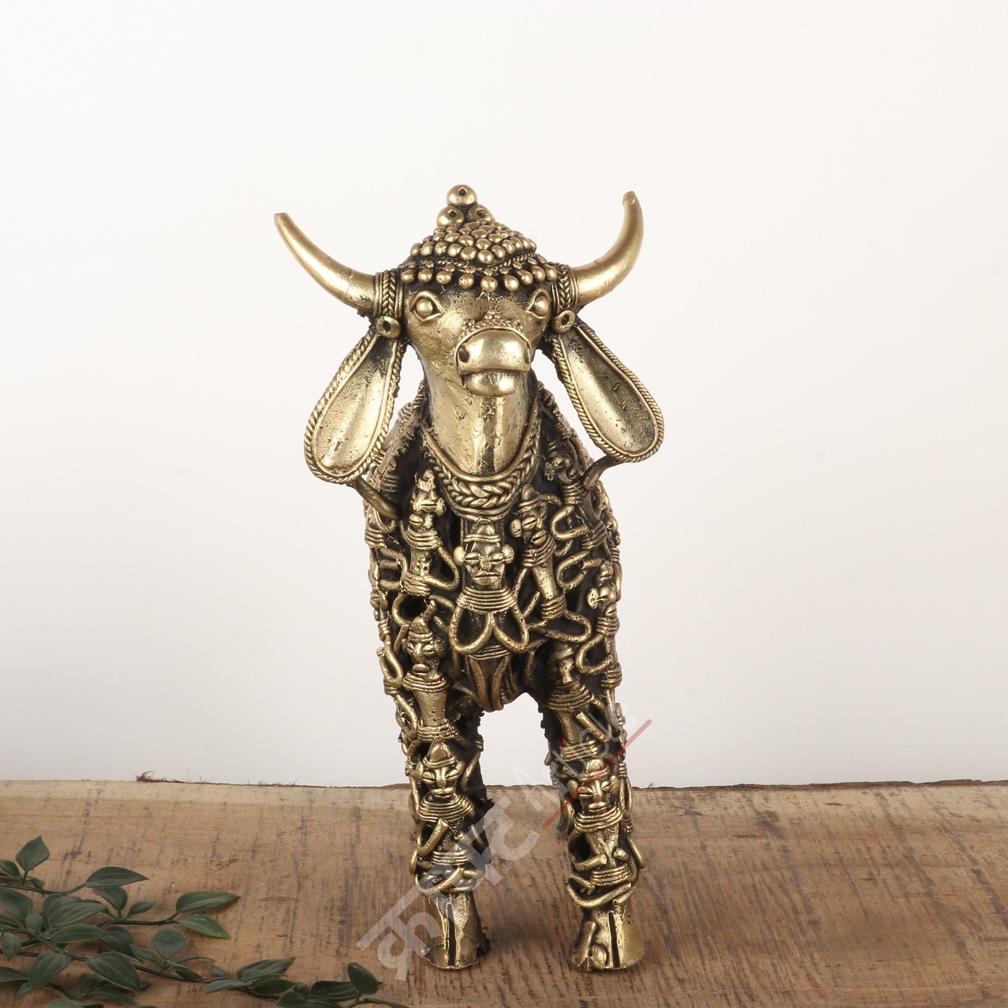 Tribal Brass Nandi Bull Idol – Sacred Guardian of Lord Shiva