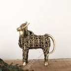 Tribal Brass Nandi Bull Idol – Sacred Guardian of Lord Shiva