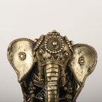 Tribal Brass Elephant Sculpture