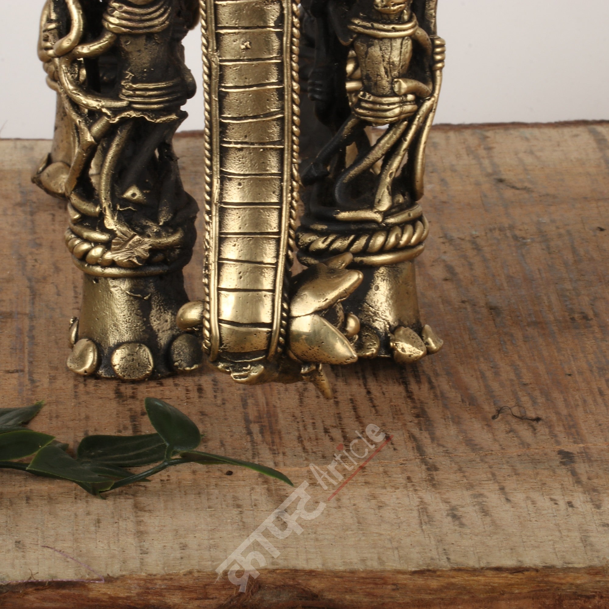 Tribal Brass Elephant Sculpture