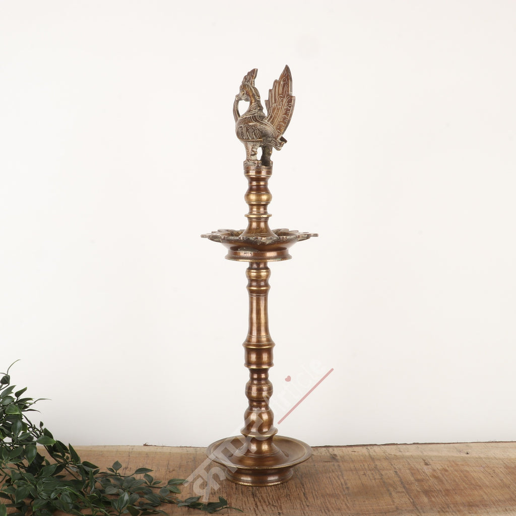 Traditional Oil Lamp (Peacock Diya)