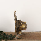 Brass Tribal Deity Face Mask – Sacred Wall Sculpture