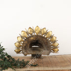 Brass Tribal Deity Face Mask – Sacred Wall Sculpture