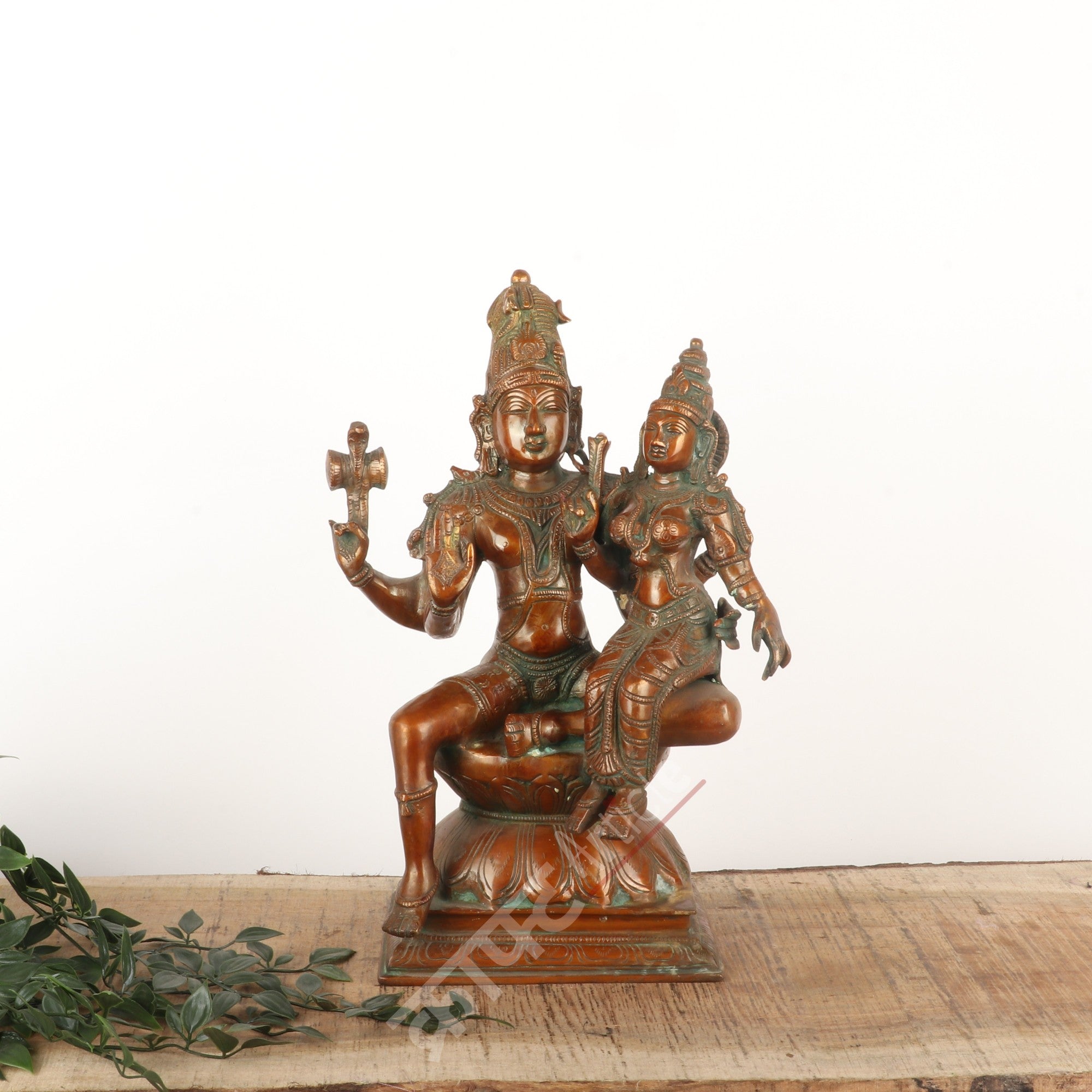 Brass Vishnu Lakshmi Sculpture