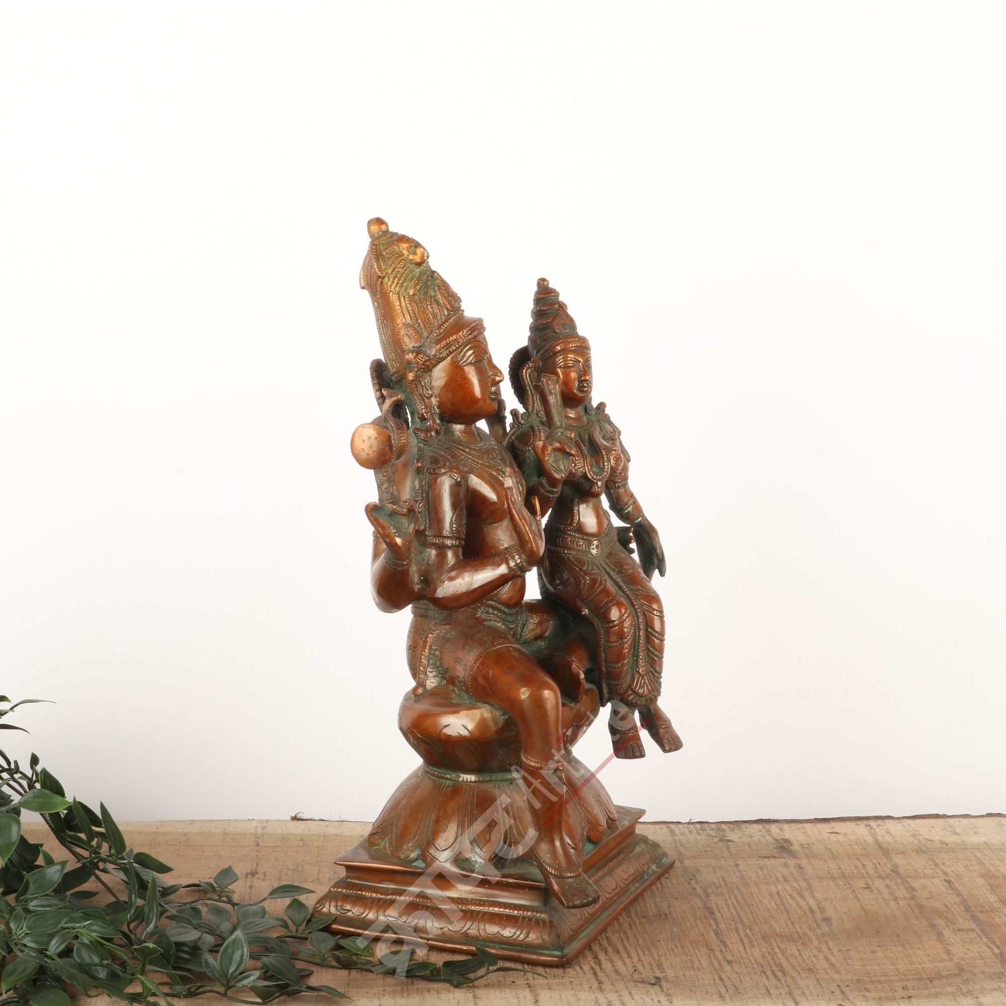 Brass Vishnu Lakshmi Sculpture