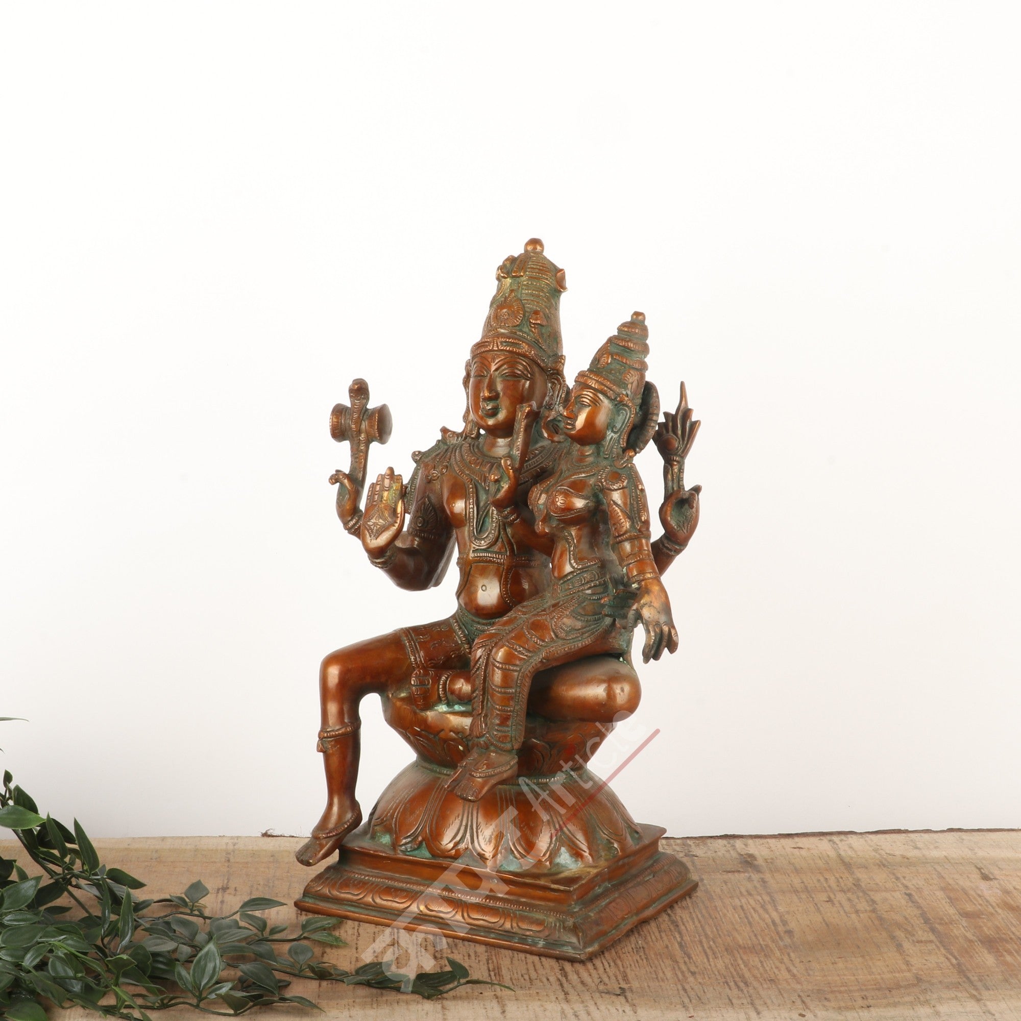 Brass Vishnu Lakshmi Sculpture