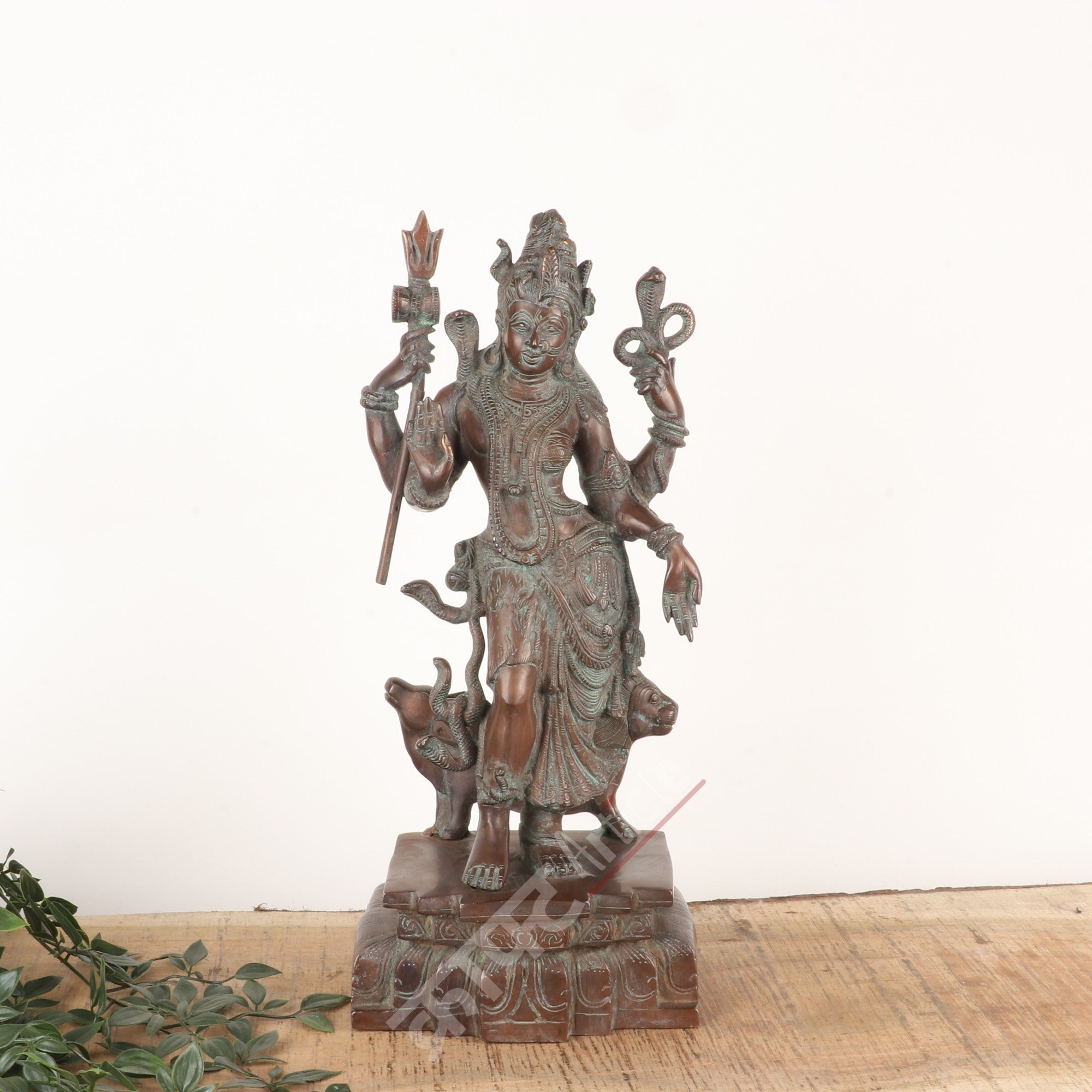 Vintage Brass Ardhanarishvara Idol