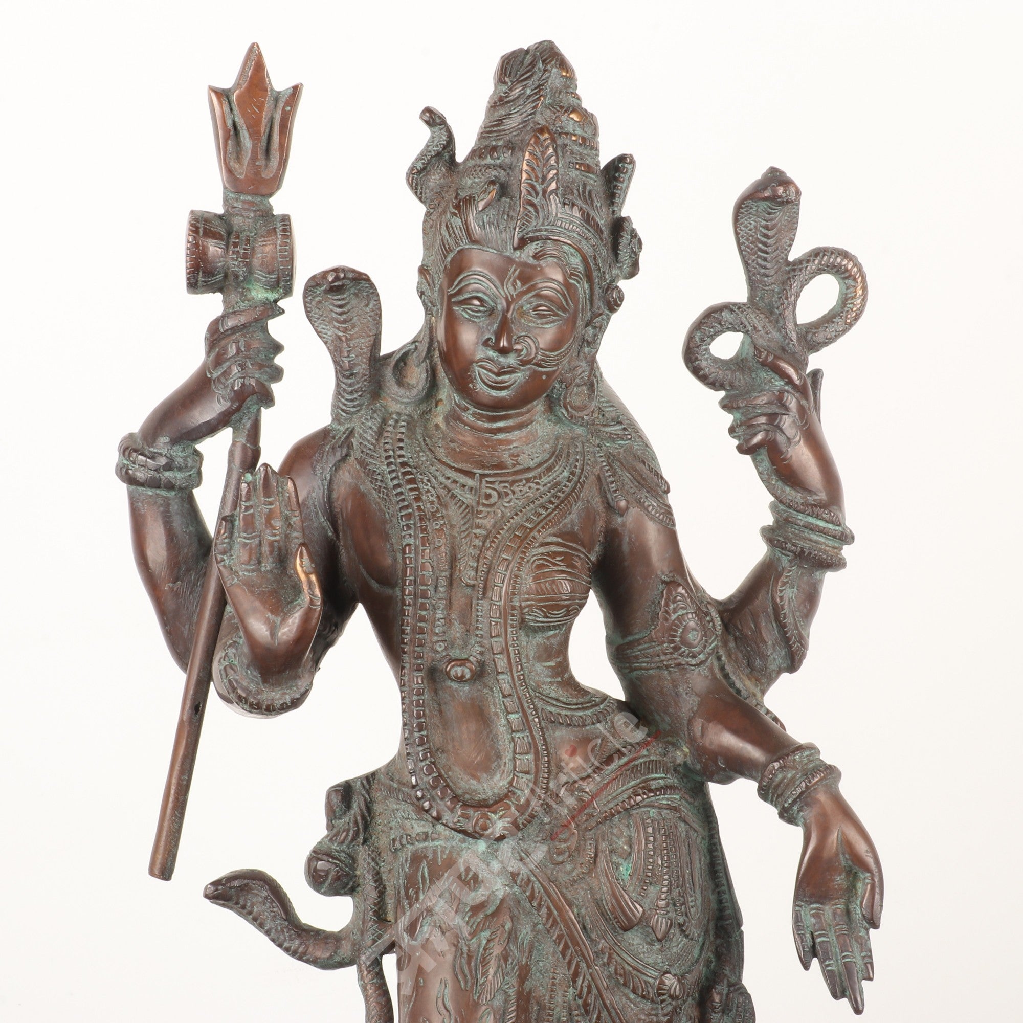 Vintage Brass Ardhanarishvara Idol