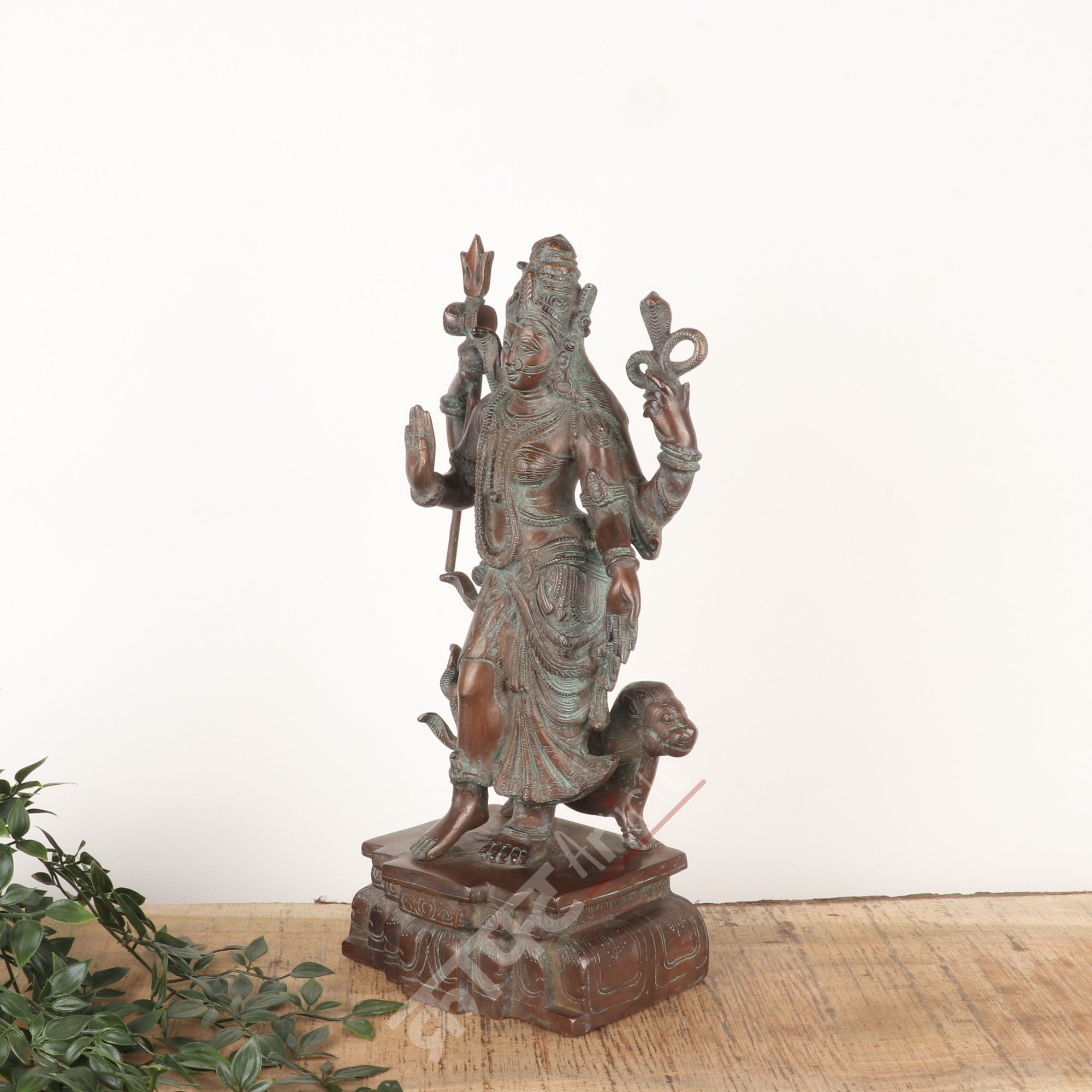 Vintage Brass Ardhanarishvara Idol