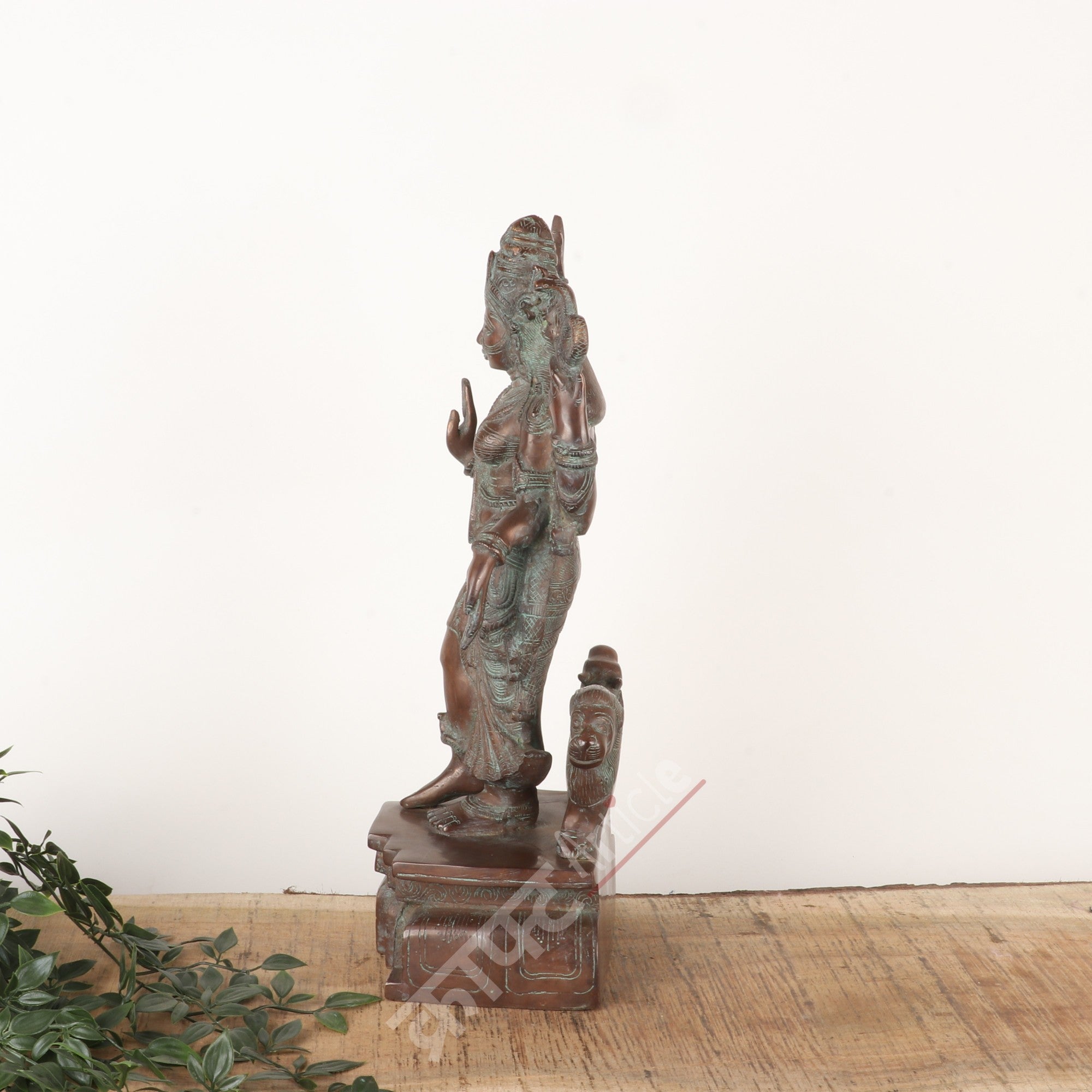 Vintage Brass Ardhanarishvara Idol