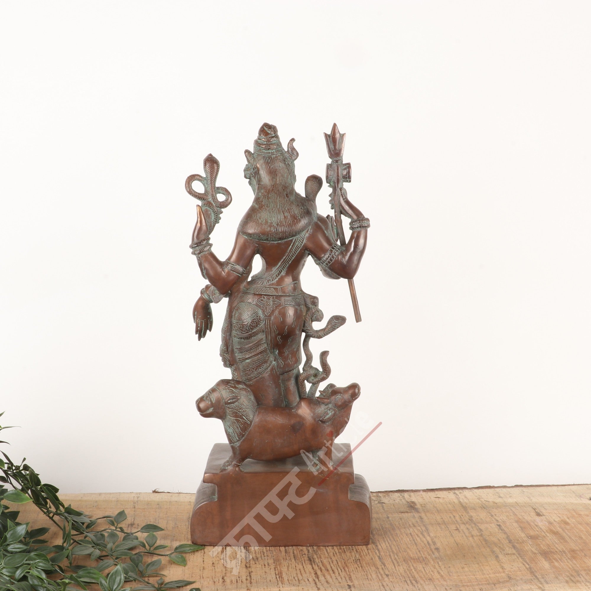Vintage Brass Ardhanarishvara Idol