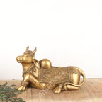 Brass Sitting Nandi Bull Idol