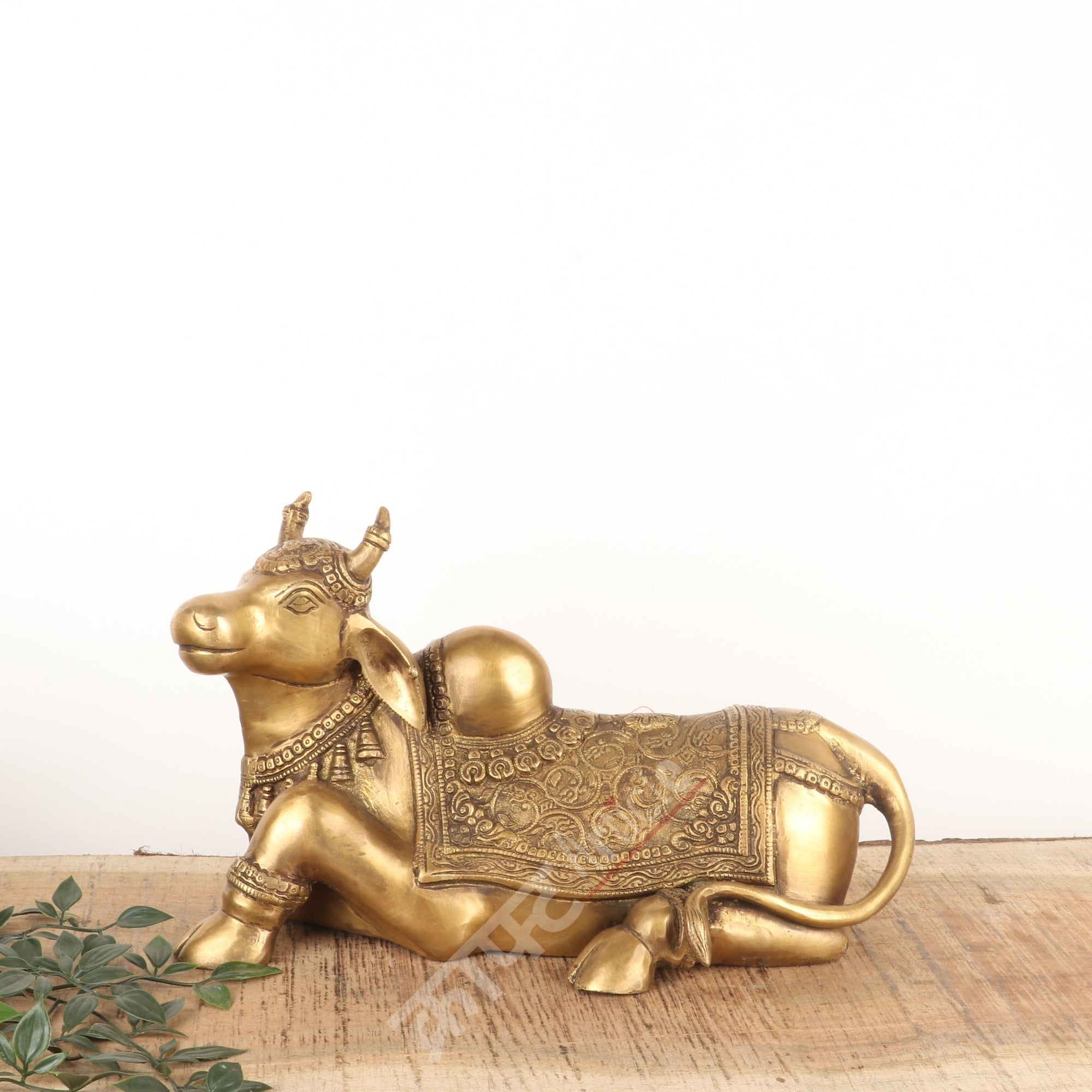 Brass Sitting Nandi Bull Idol