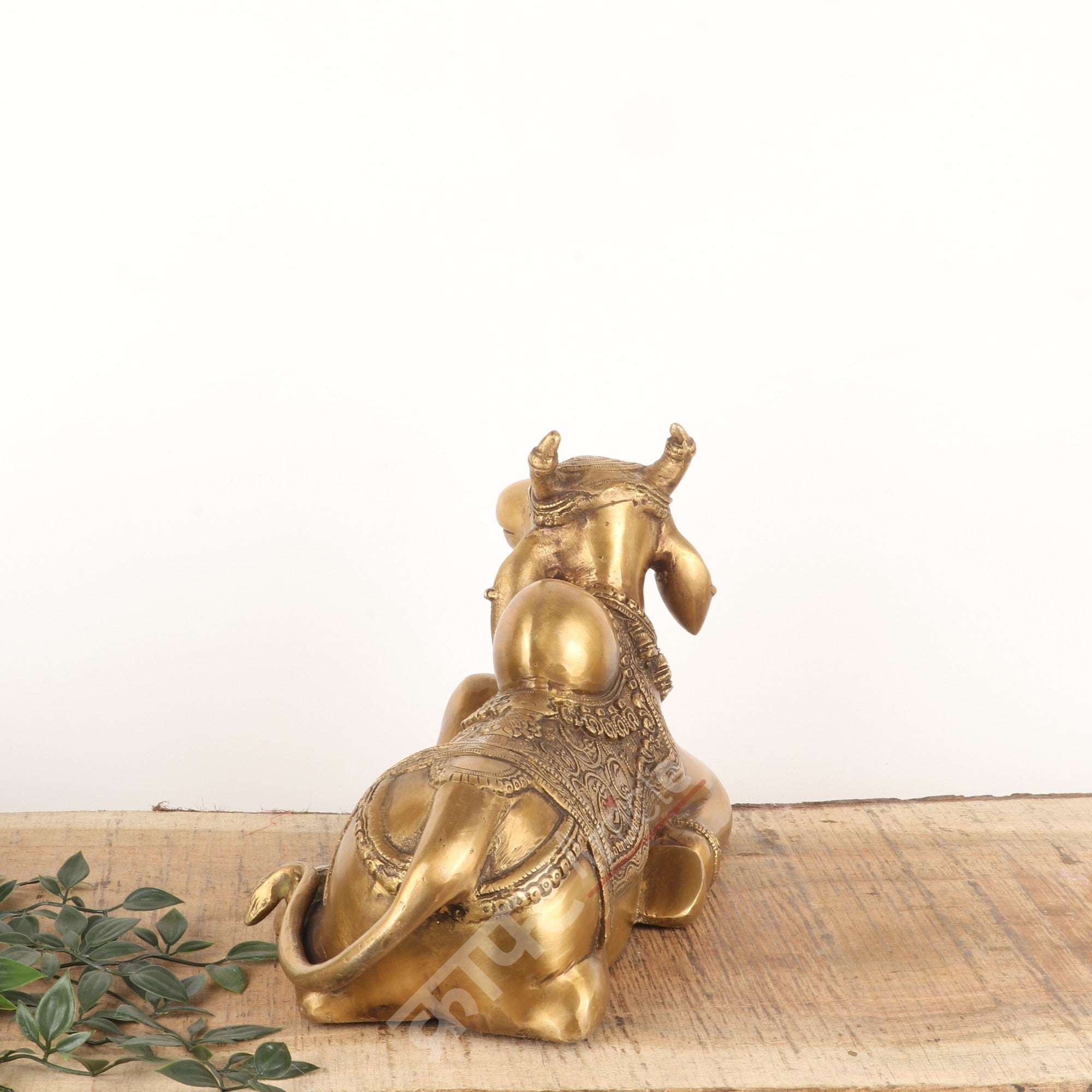 Brass Sitting Nandi Bull Idol