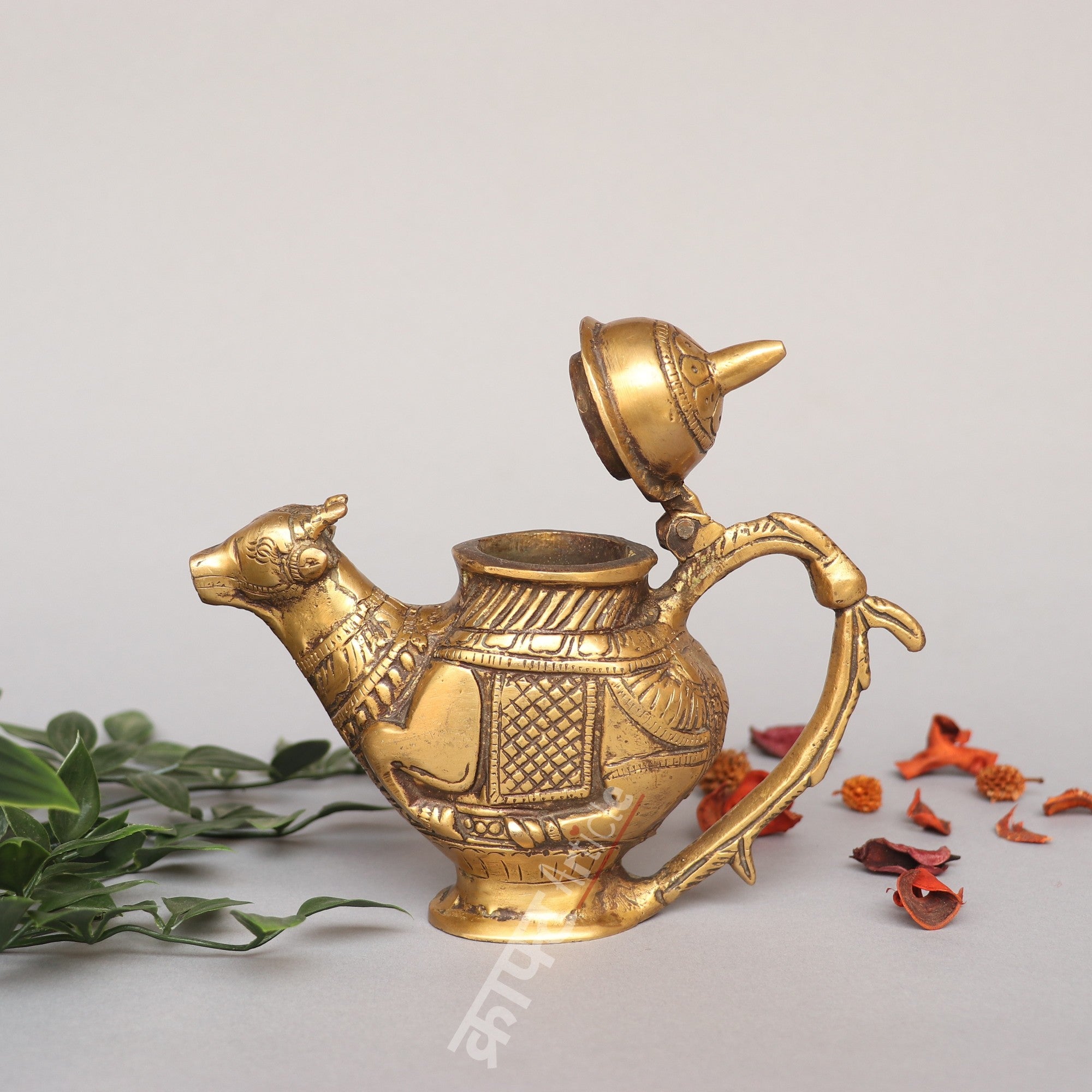 Brass Vintage  Gangajali Pot 14 CM