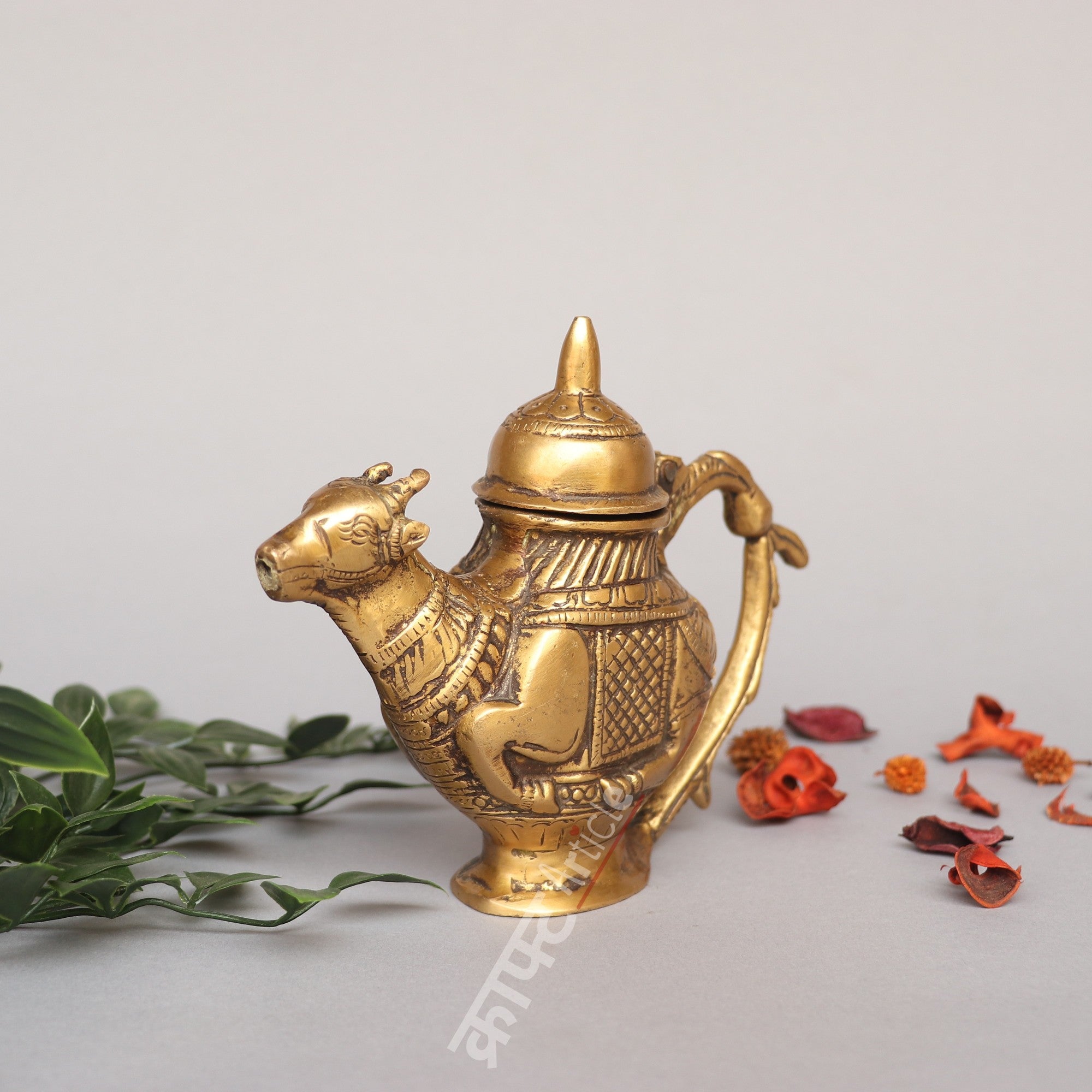 Brass Vintage  Gangajali Pot 14 CM