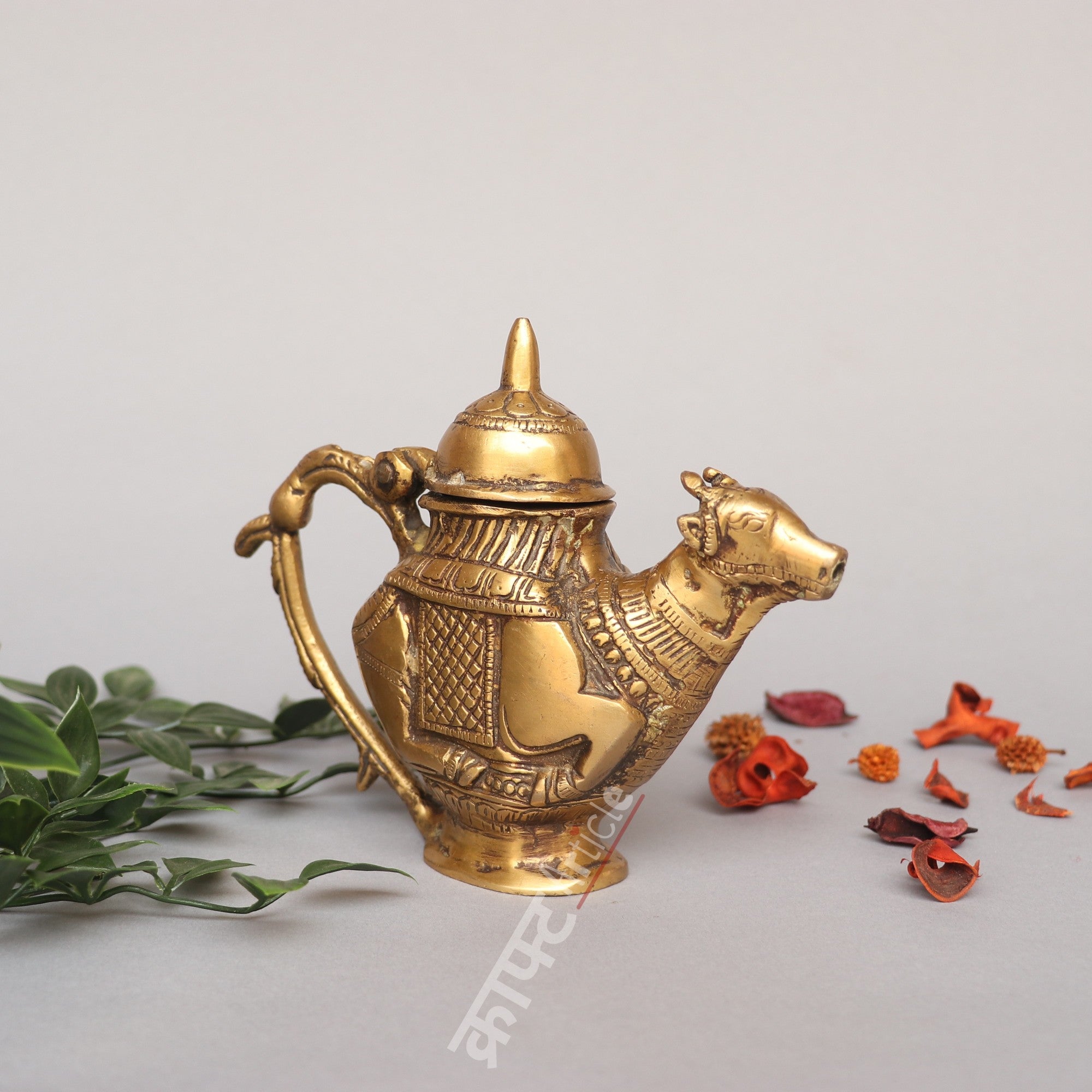 Brass Vintage  Gangajali Pot 14 CM