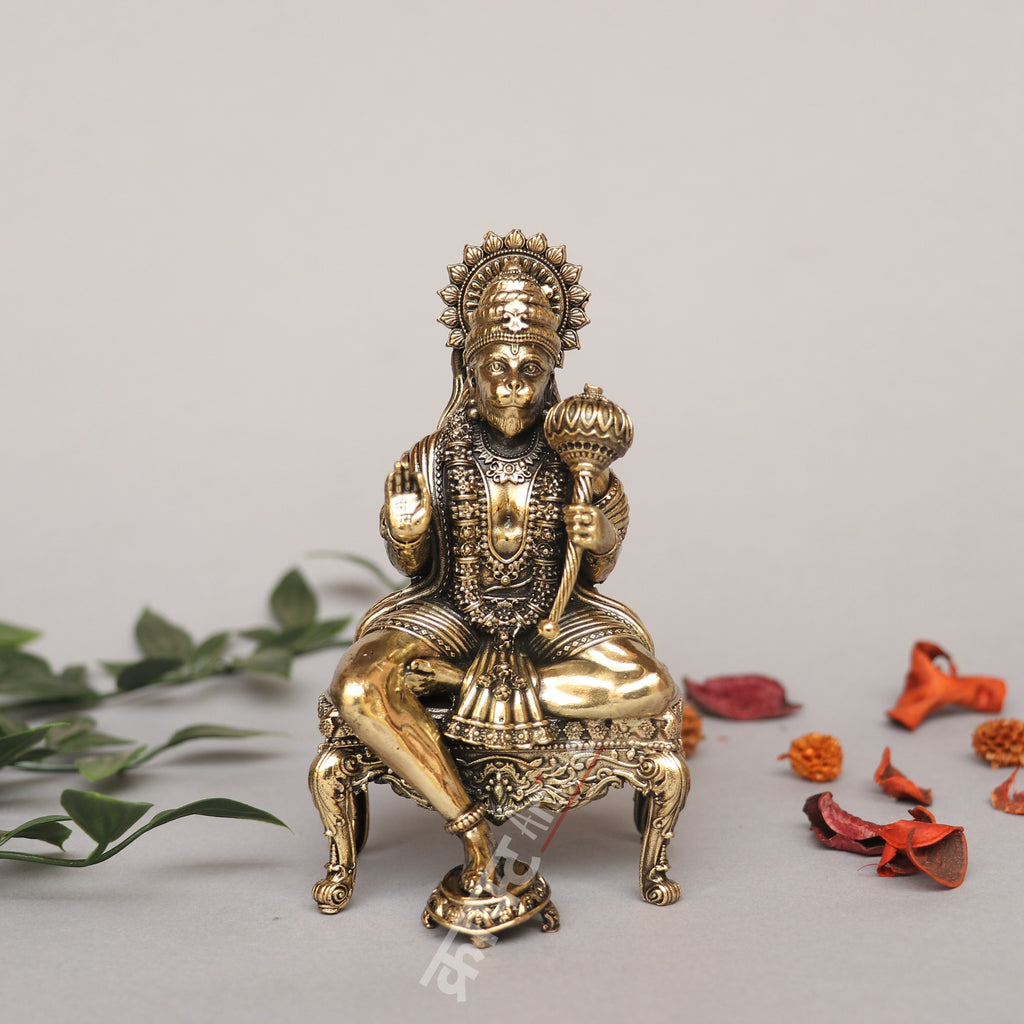Brass Lord Hanuman Idol