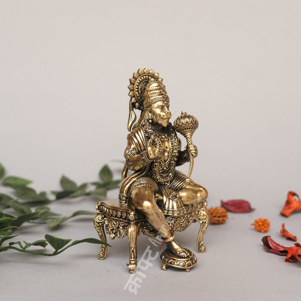 Brass Lord Hanuman Idol