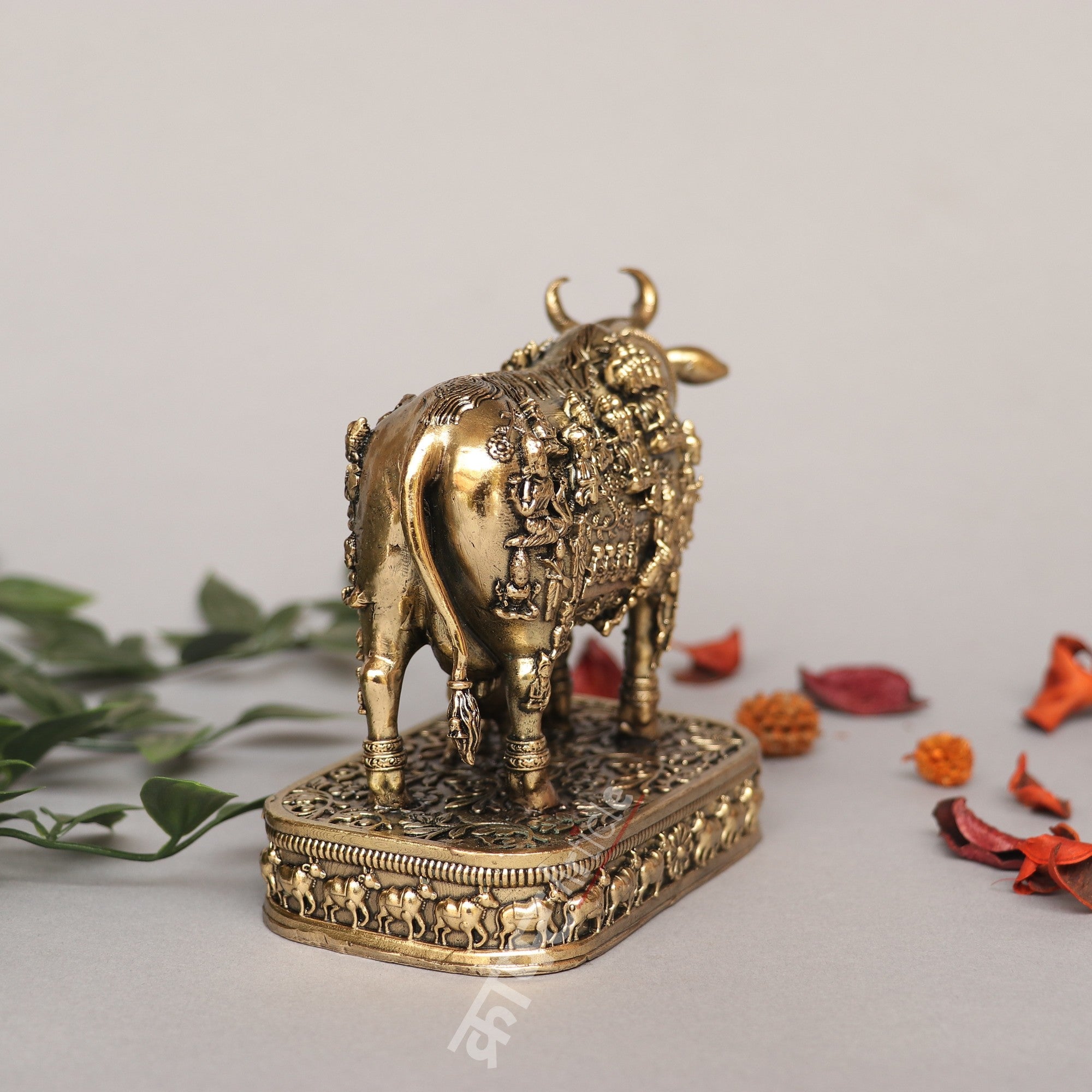 Brass Kamdhenu Cow Idol