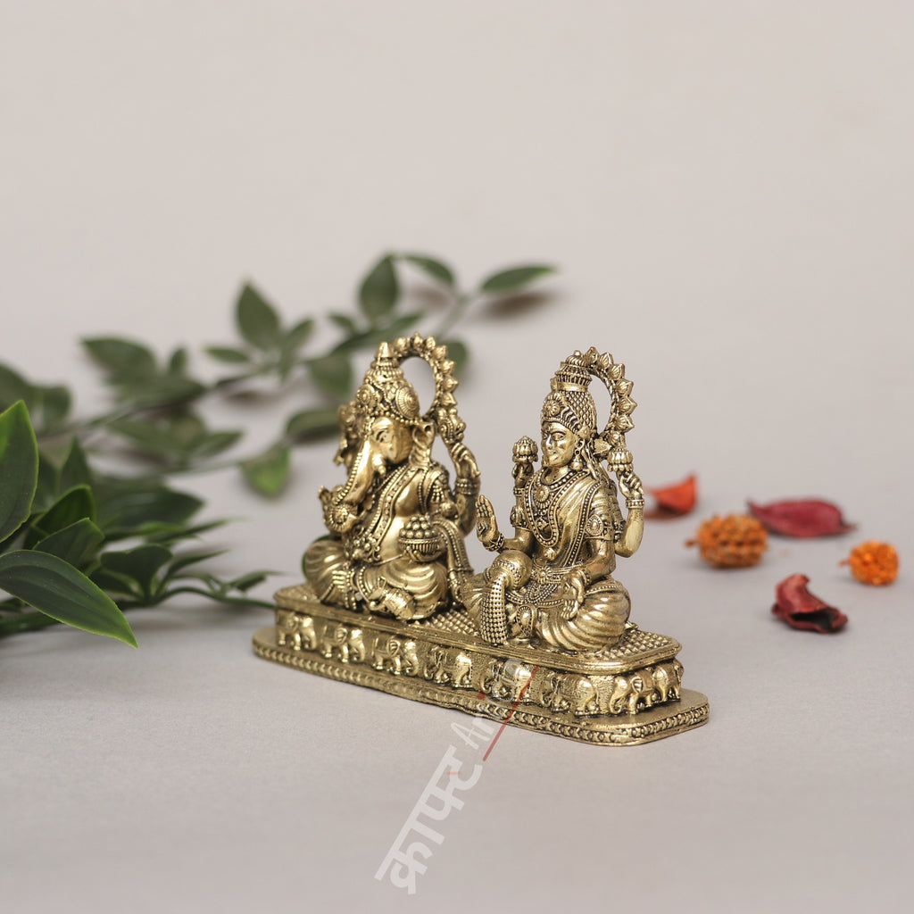 Brass Lakshmi Ganesh Idol
