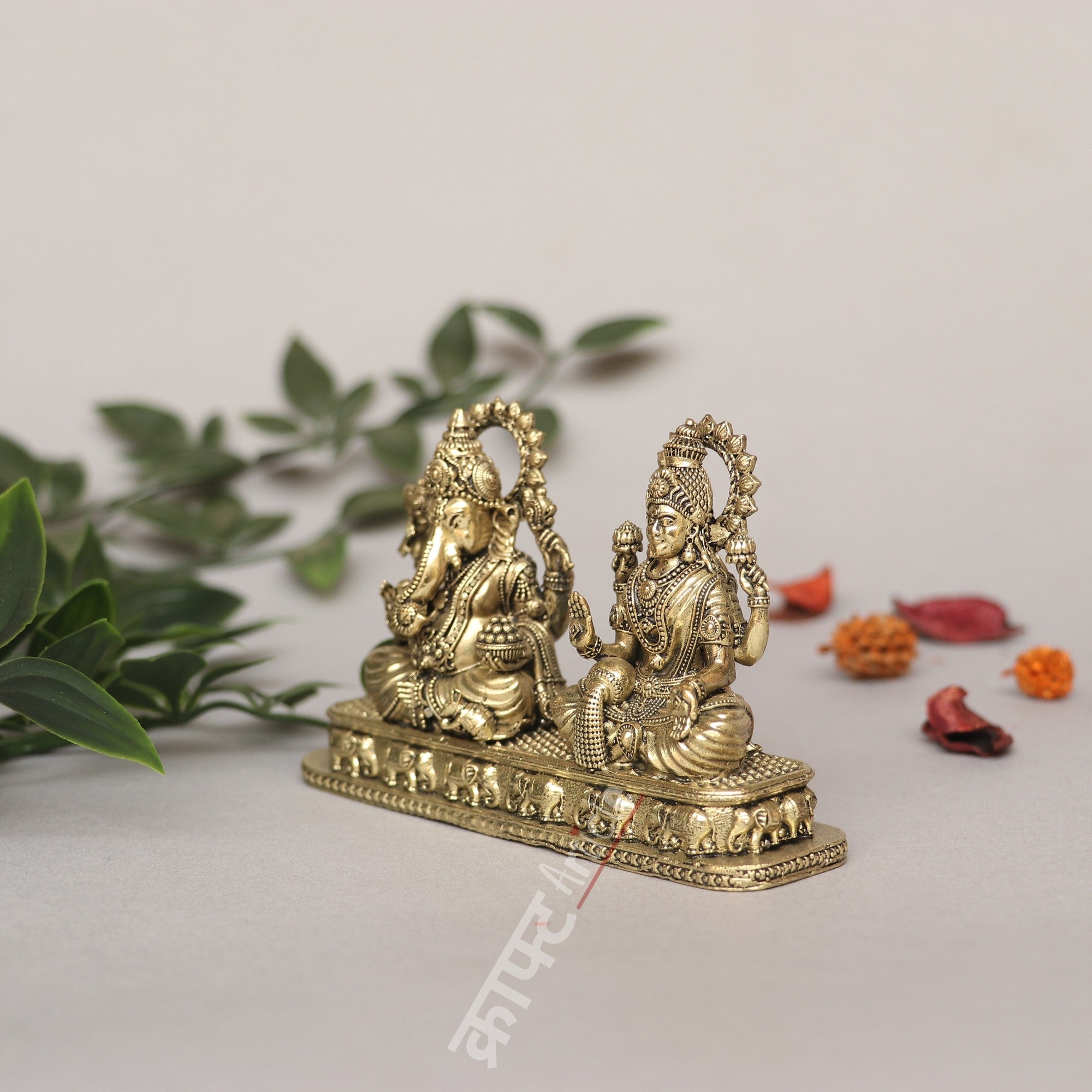 Brass Lakshmi Ganesh Idol