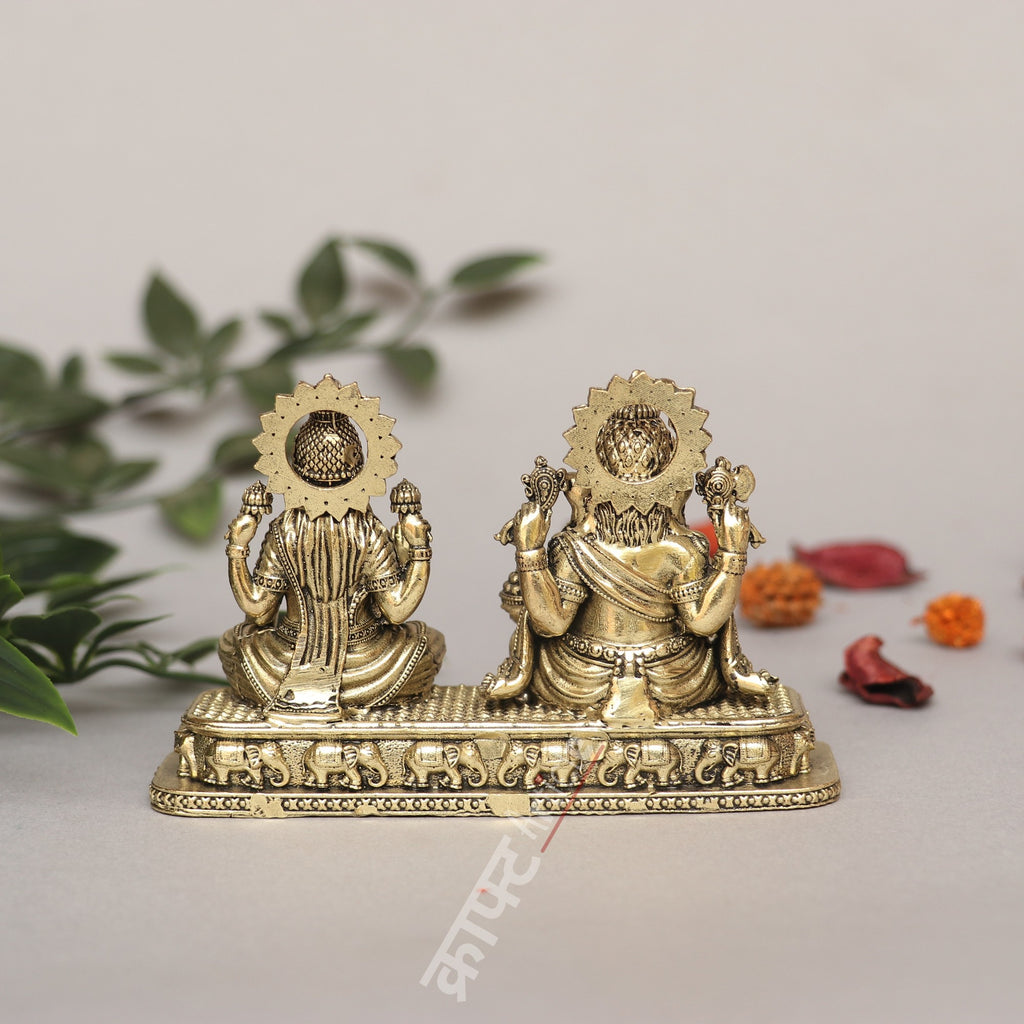 Brass Lakshmi Ganesh Idol