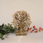 Brass Buddha with Bodhi Tree Idol