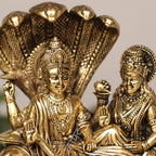 Brass Superfine Lord Vishnu Lakshmi Idol