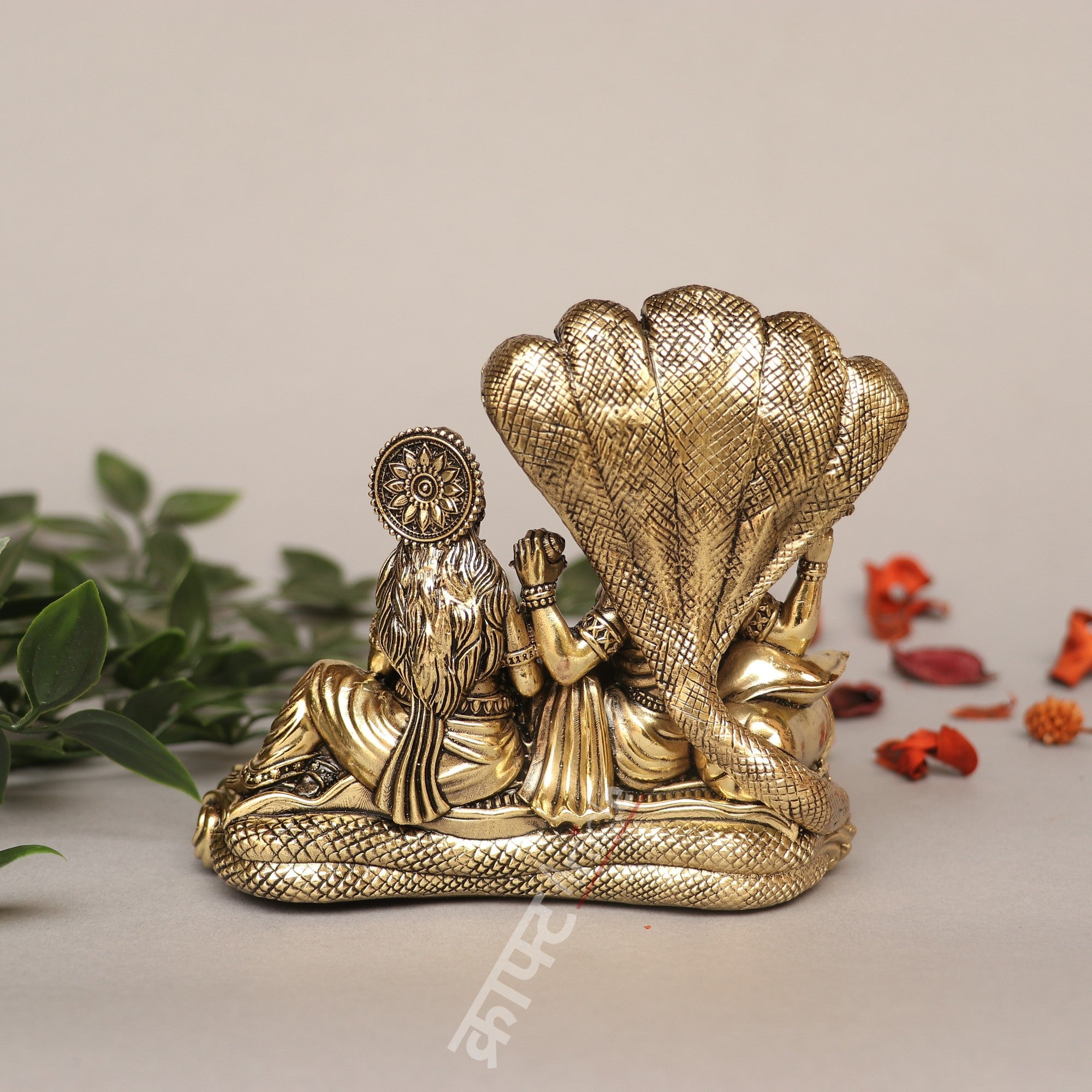 Brass Superfine Lord Vishnu Lakshmi Idol