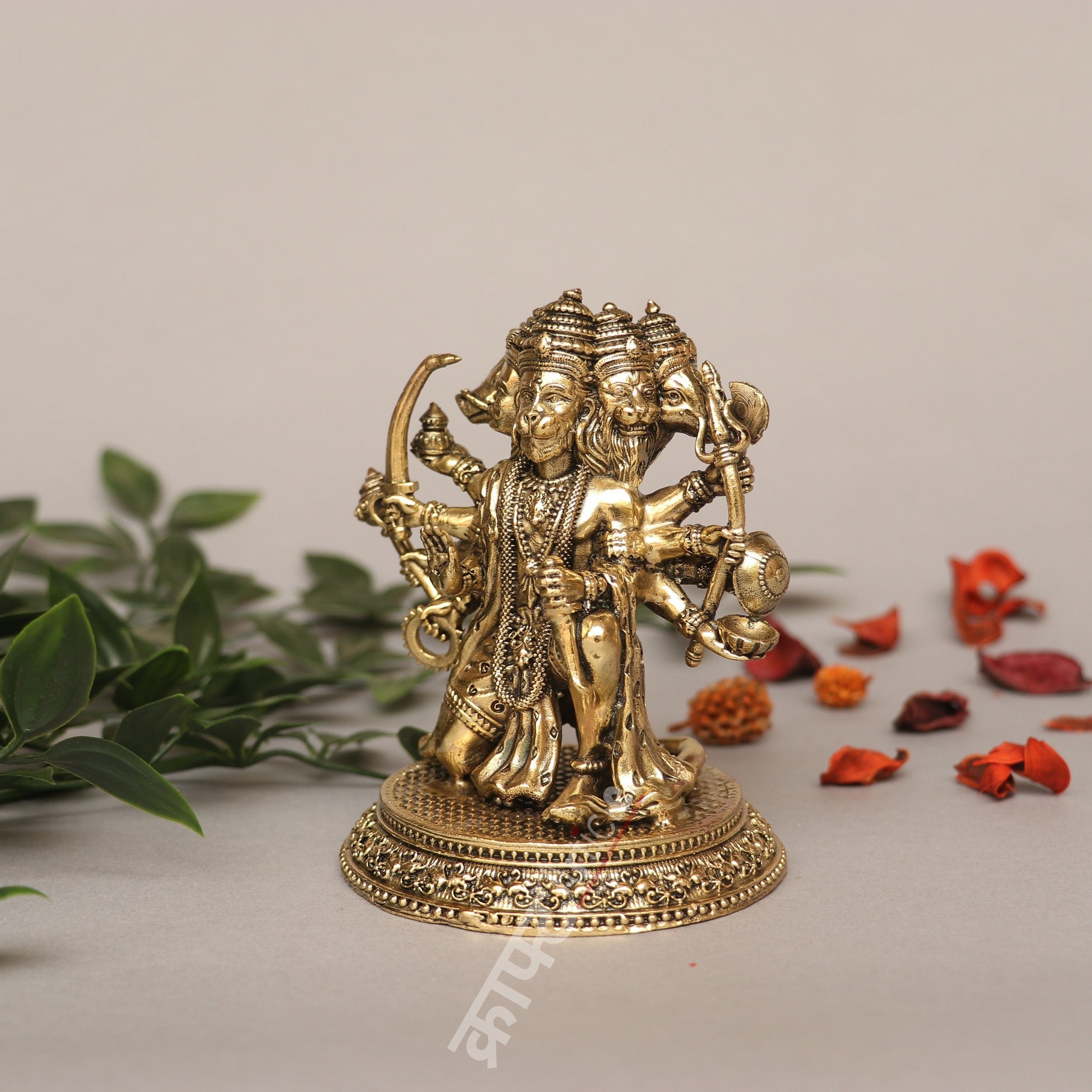 Brass Lord Panchmukhi Hanuman Idol