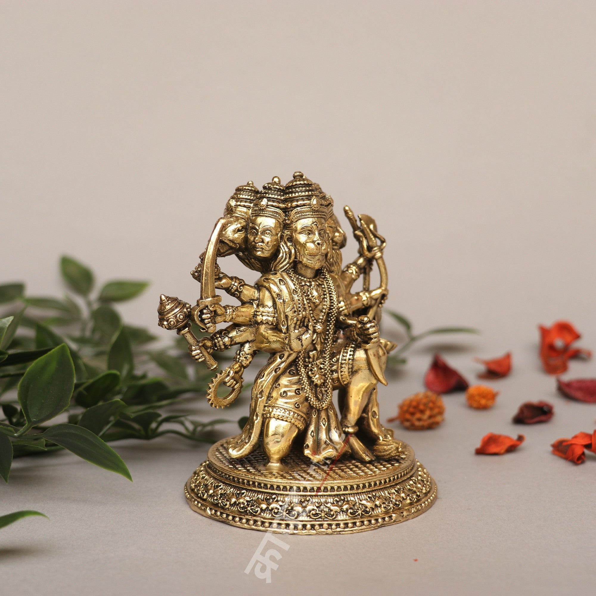 Brass Lord Panchmukhi Hanuman Idol