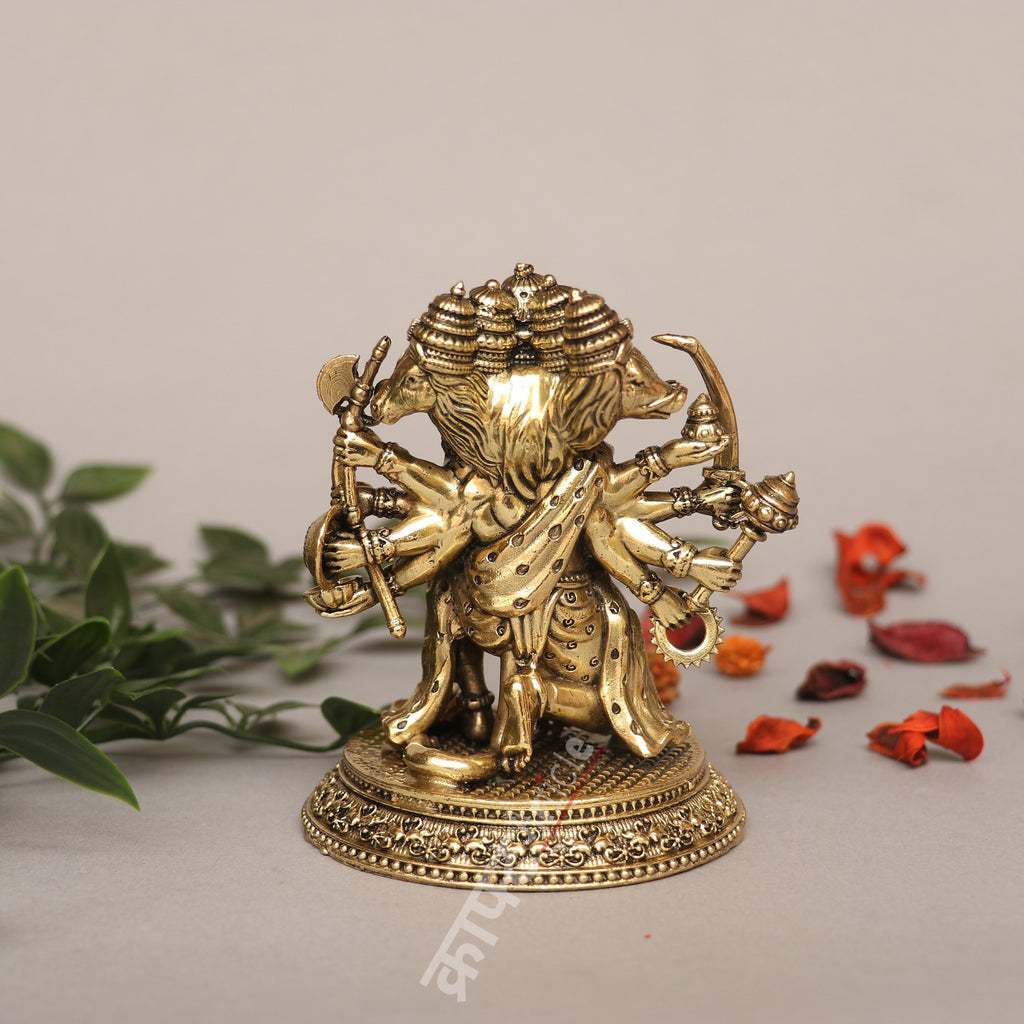 Brass Lord Panchmukhi Hanuman Idol